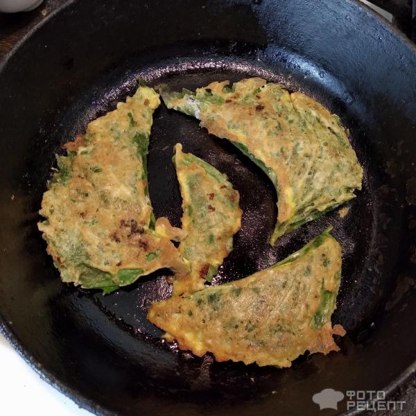 Рецепт: Пирожки из периллы - Kkaenip-Jeon - Корейский панчан