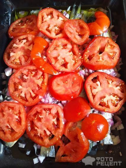 Рецепт: Рыба Охотник с помидорами - в дкховке Рецепт: Рыба Охотник с помидорами - в дкховке