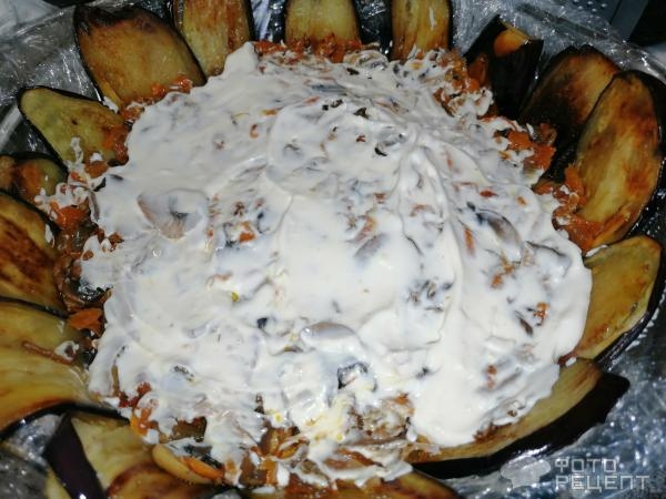 Рецепт: Салат с баклажанами - Оригинально, красиво, вкусно, сытно! Гости удивятся! Рецепт: Салат с баклажанами - Оригинально, красиво, вкусно, сытно! Гости удивятся!