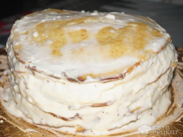 Рецепт: Торт "Молочная девочка" - с персиками и украшением из мастики