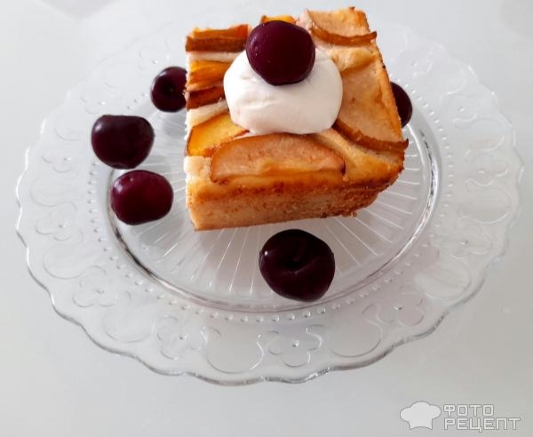 Рецепт: Запеканка творожно-фруктовая - Двуслойная творожная запеканка с нектаринами и грушами, из домашнего творога. Рецепт: Запеканка творожно-фруктовая - Двуслойная творожная запеканка с нектаринами и грушами, из домашнего творога.