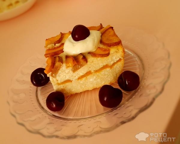 Рецепт: Запеканка творожно-фруктовая - Двуслойная творожная запеканка с нектаринами и грушами, из домашнего творога. Рецепт: Запеканка творожно-фруктовая - Двуслойная творожная запеканка с нектаринами и грушами, из домашнего творога.