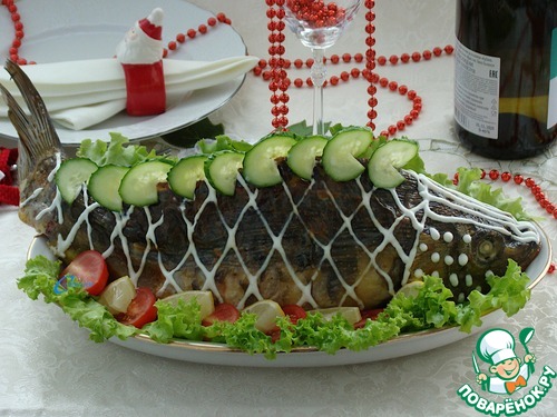 Рождественский пражский карп с киноа Рождественский пражский карп с киноа