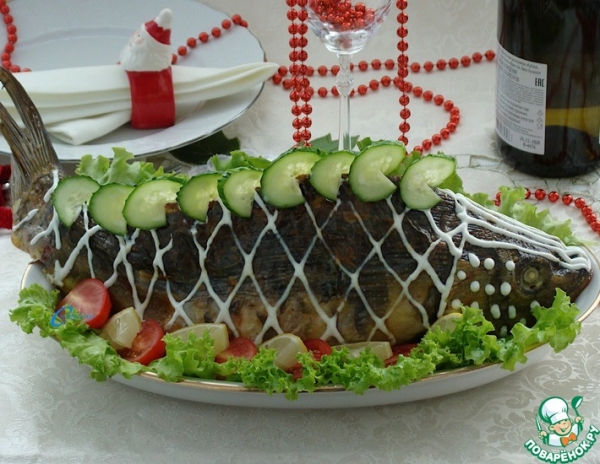 Рождественский пражский карп с киноа Рождественский пражский карп с киноа