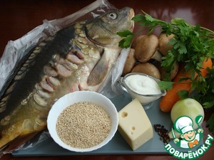 Рождественский пражский карп с киноа Рождественский пражский карп с киноа