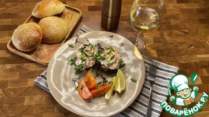 Скумбрия под сливочным сыром с овощами Скумбрия под сливочным сыром с овощами