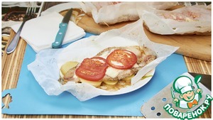 Запечённый пангасиус в пергаменте, в духовке Запечённый пангасиус в пергаменте, в духовке