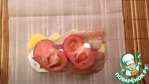 Запечённый пангасиус в пергаменте, в духовке Запечённый пангасиус в пергаменте, в духовке