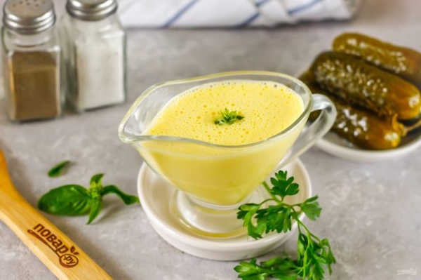 Домашний майонез с рассолом от огурцов