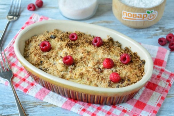 Крамбл с малиной Крамбл с малиной