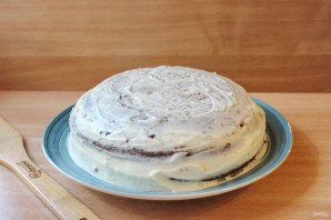 Шоколадный торт с кремом "Пломбир" Шоколадный торт с кремом "Пломбир"