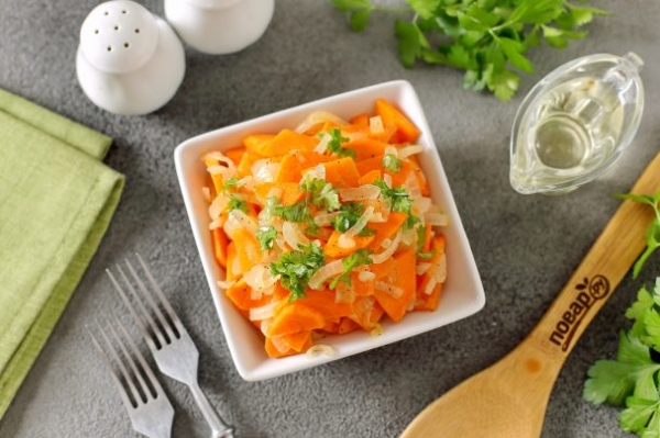 Маринованный лук с морковью быстрого приготовления Маринованный лук с морковью быстрого приготовления