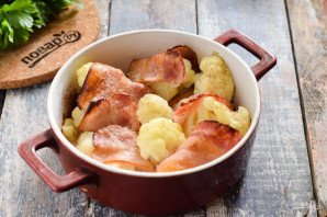 Цветная капуста в беконе Цветная капуста в беконе