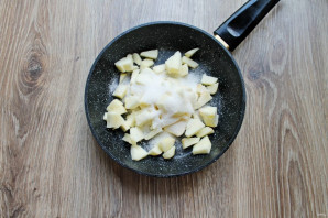 Блинчики с яблоком и брусникой Блинчики с яблоком и брусникой