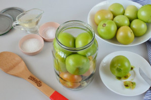 Рецепт маринованных зеленых помидоров Рецепт маринованных зеленых помидоров