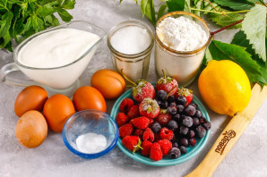 Лимонно-ягодный торт Лимонно-ягодный торт