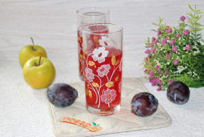 Компот из яблок и слив на зиму