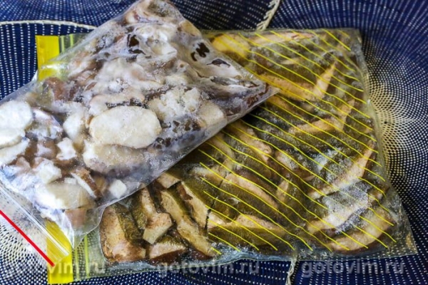 Заморозка белых грибов на зиму сырыми Заморозка белых грибов на зиму сырыми