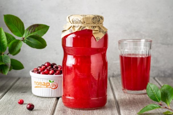 Морс из клюквы на зиму Морс из клюквы на зиму