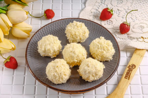 Конфеты из творога и вафель