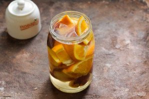 Компот из персиков и апельсинов на зиму