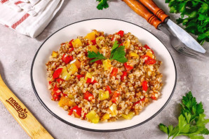 Гречка с болгарским перцем Гречка с болгарским перцем