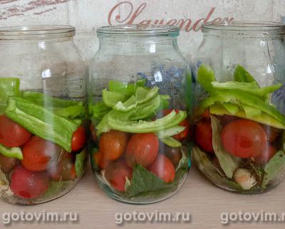 Помидоры с болгарским перцем и чесноком на зиму