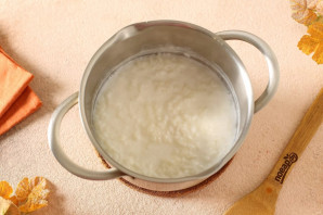 Рисовая каша с персиками Рисовая каша с персиками