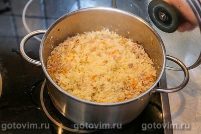 Рис с фаршем в кастрюле Рис с фаршем в кастрюле