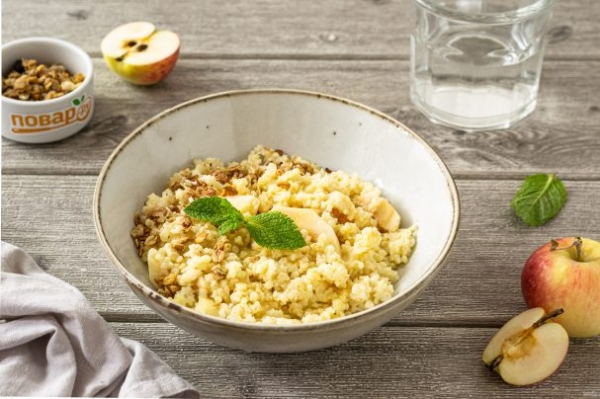 Пшенная каша с яблоком в мультиварке Пшенная каша с яблоком в мультиварке