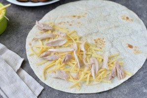 Кесадилья с курицей и баклажанами Кесадилья с курицей и баклажанами