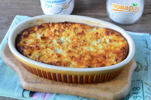 Творожная запеканка с геркулесом и яблоками