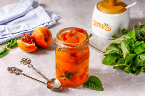 Варенье из персиков с мятой