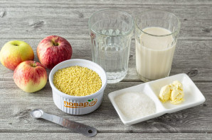 Пшенная каша с яблоком в мультиварке Пшенная каша с яблоком в мультиварке