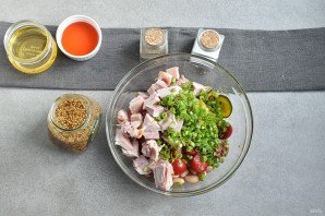 Салат без майонеза с курицей Салат без майонеза с курицей