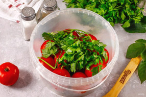 Газированные помидоры холодным способом