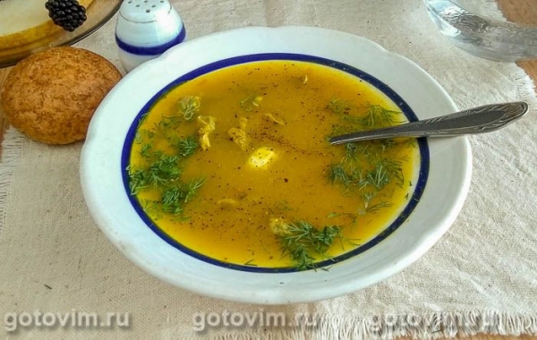 Суп-пюре с потрошками на курином бульоне