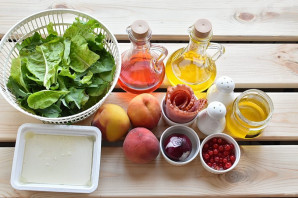 Салат с персиками Салат с персиками