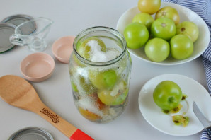 Рецепт маринованных зеленых помидоров Рецепт маринованных зеленых помидоров