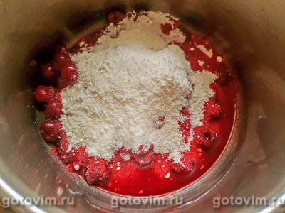 Песочный пирог с вишней