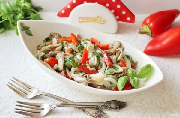 Маринованные вешенки с болгарским перцем Маринованные вешенки с болгарским перцем