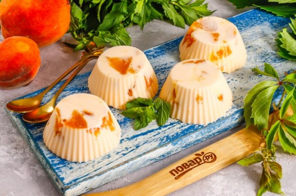 Творожное суфле с персиками