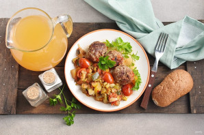 Тефтели с овощами в мультиварке Тефтели с овощами в мультиварке