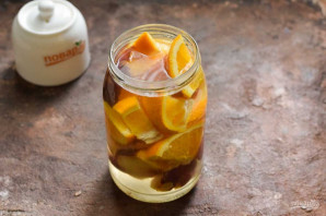 Компот из персиков и апельсинов на зиму