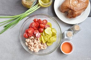 Салат без майонеза с курицей Салат без майонеза с курицей