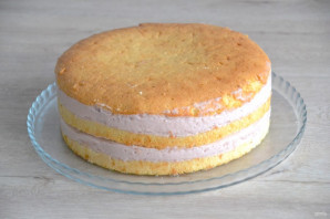Торт "Птичье молоко" с малиной