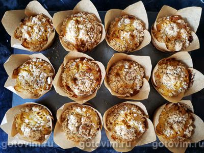 Тыквенные маффины с белым шоколадом и штрейзельной крошкой Тыквенные маффины с белым шоколадом и штрейзельной крошкой