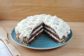 Шоколадный торт с кремом "Пломбир" Шоколадный торт с кремом "Пломбир"