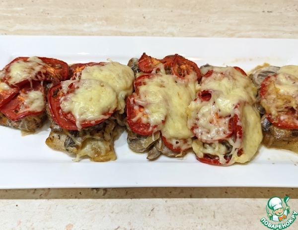 Филе пангасиуса с грибами Филе пангасиуса с грибами