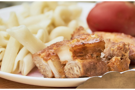 Простой рецепт к ужину | свиная грудинка в томатном кляре.